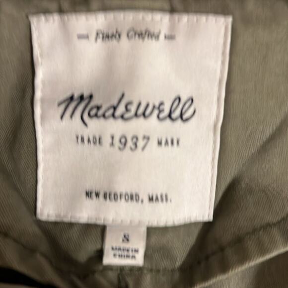 VTG Madewell SZ  S Army Green Zip Utility Camp Chinch Waist Steampunk Jacket - Picture 7 of 8